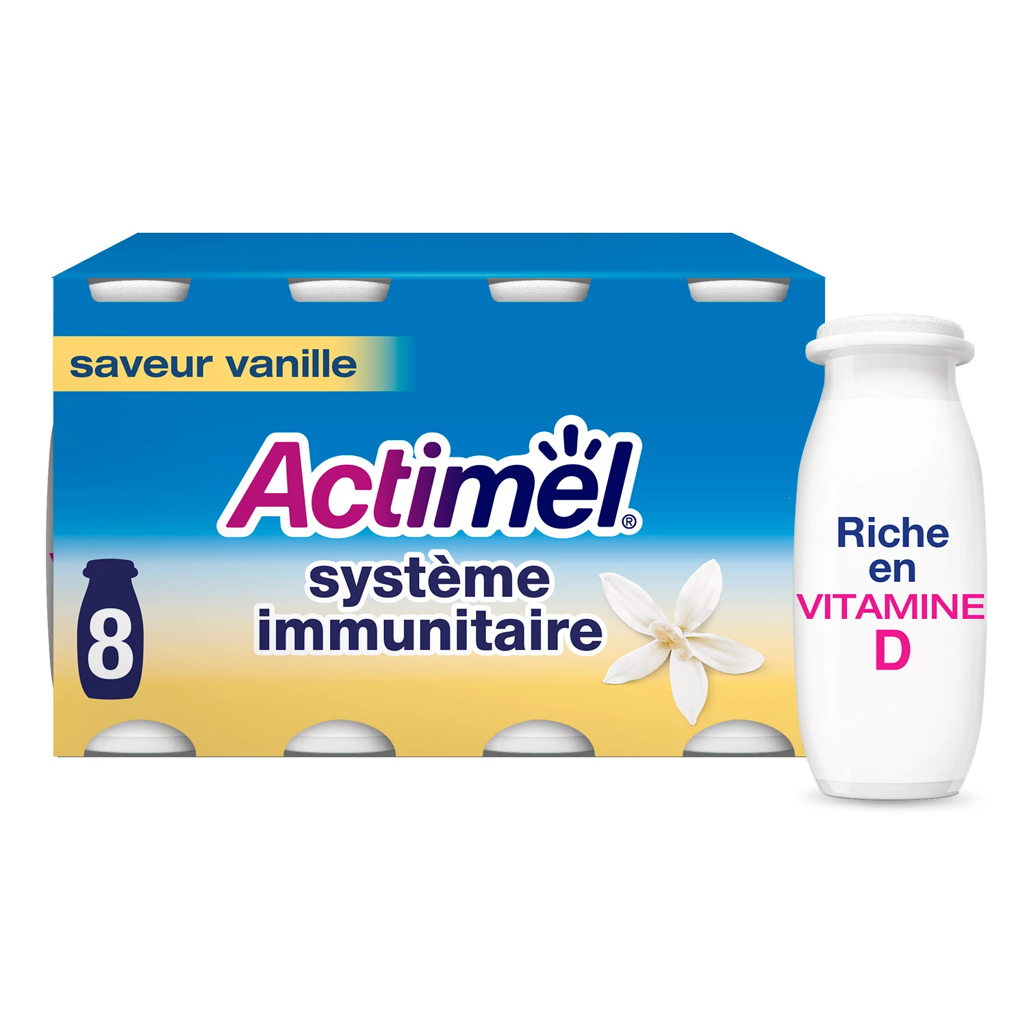 8 Yaourt à boire vanille - ACTIMEL