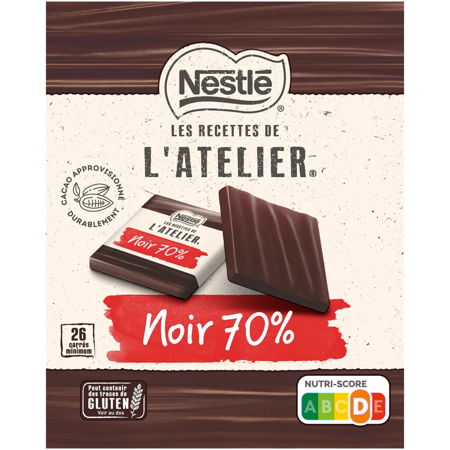 Carrés De Chocolat Noir 70% 210g - Nestle