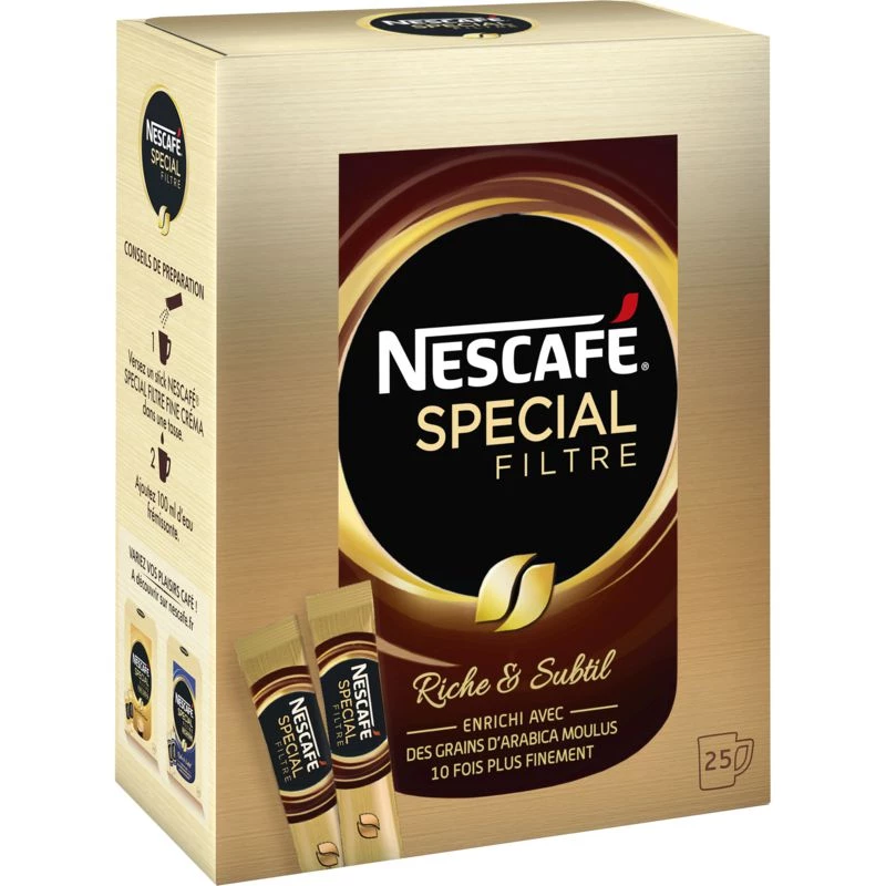 Специальный насыщенный и нежный фильтрованный кофе x25 стиков 50г - NESCAFÉ
