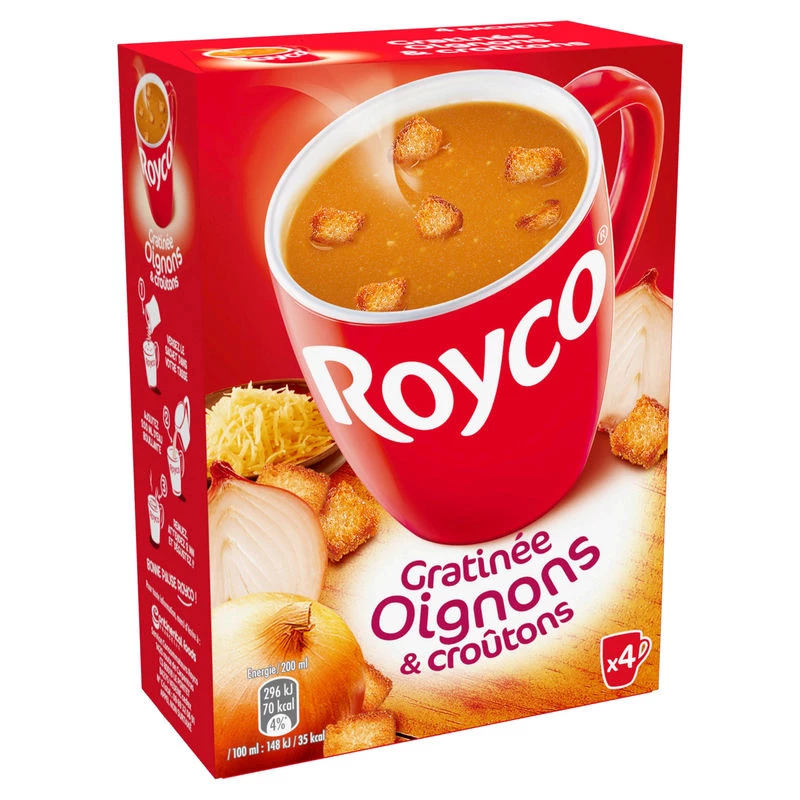 Onion and crouton gratinée, 4X20cl - ROYCO