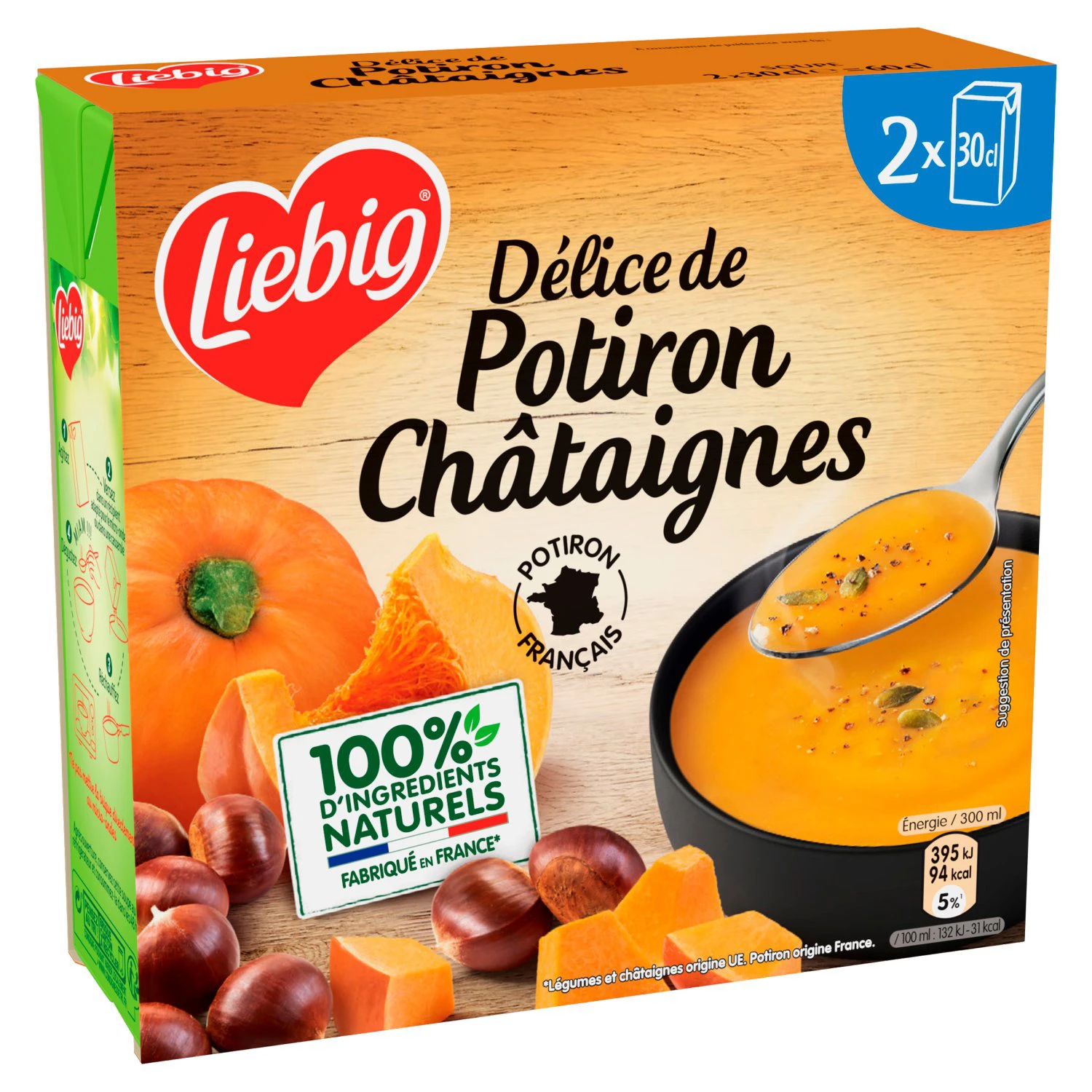 French Pumpkin & Chestnut Soup, 2X30cl - LIEBIG
