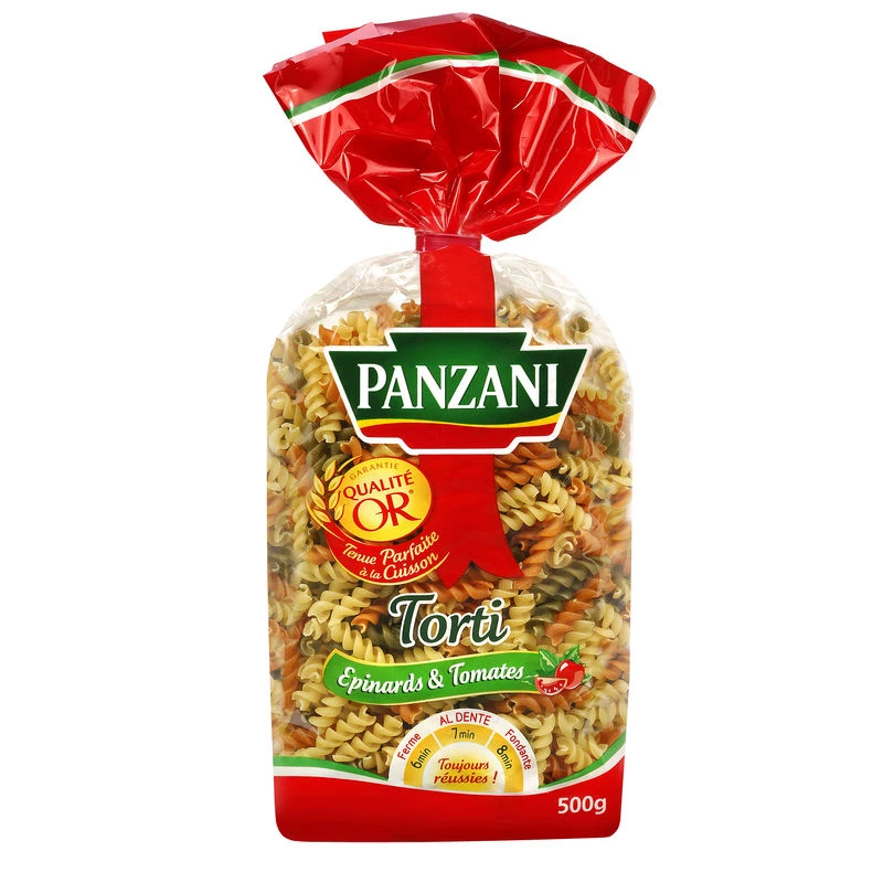 Spinat-/Tomaten-Torti-Nudeln, 500 g - PANZANI