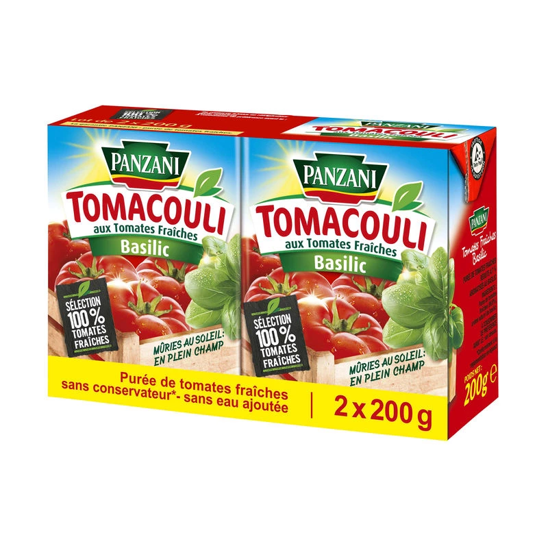 Salsa Tomacouli Basilico; 2x200g - PANZANI