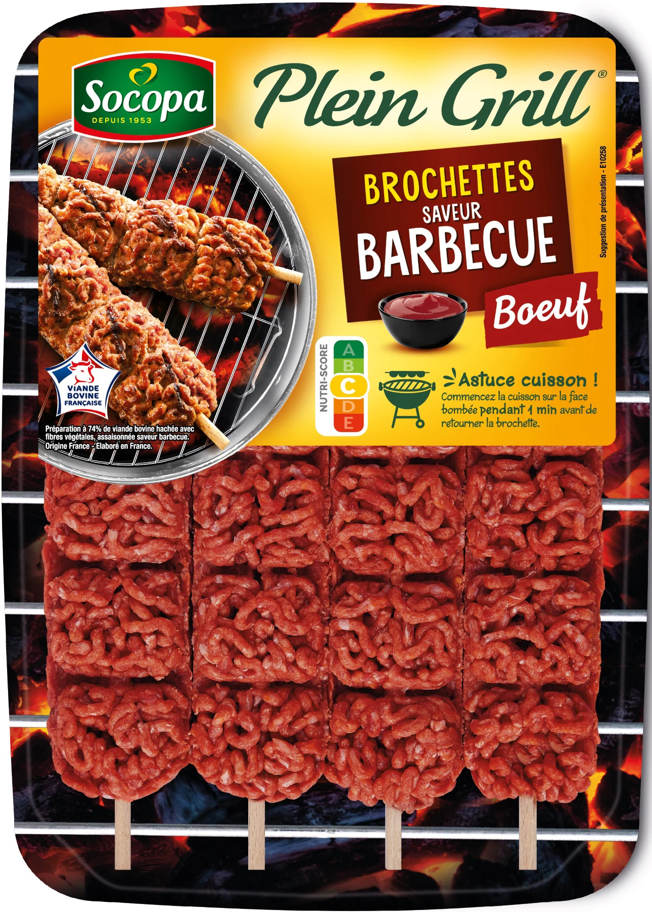 Brochettes au Buf Saveur Barbecue, 400g - SOCOPA