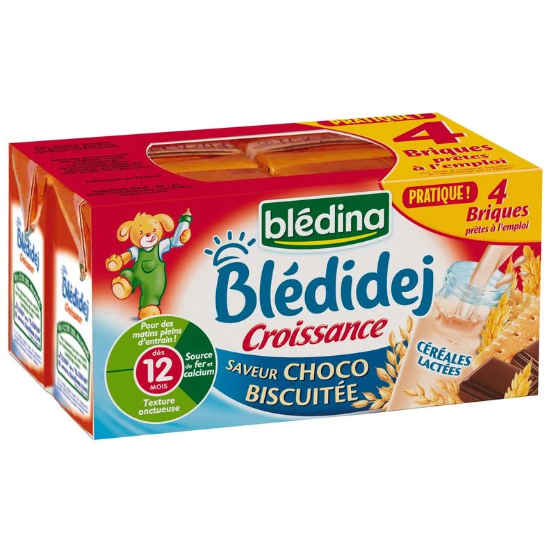 Blédidej choco-bánh quy từ 12 tháng 4x250ml - BLEDINA