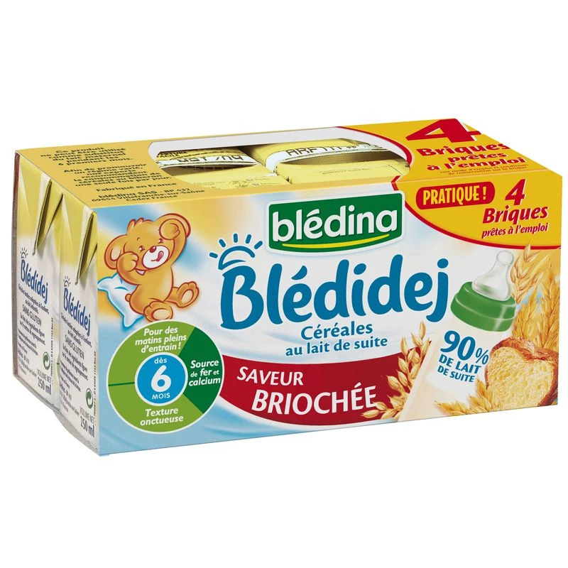 Blédidej brioche hương vị từ 6 tháng 4x250ml - BLEDINA