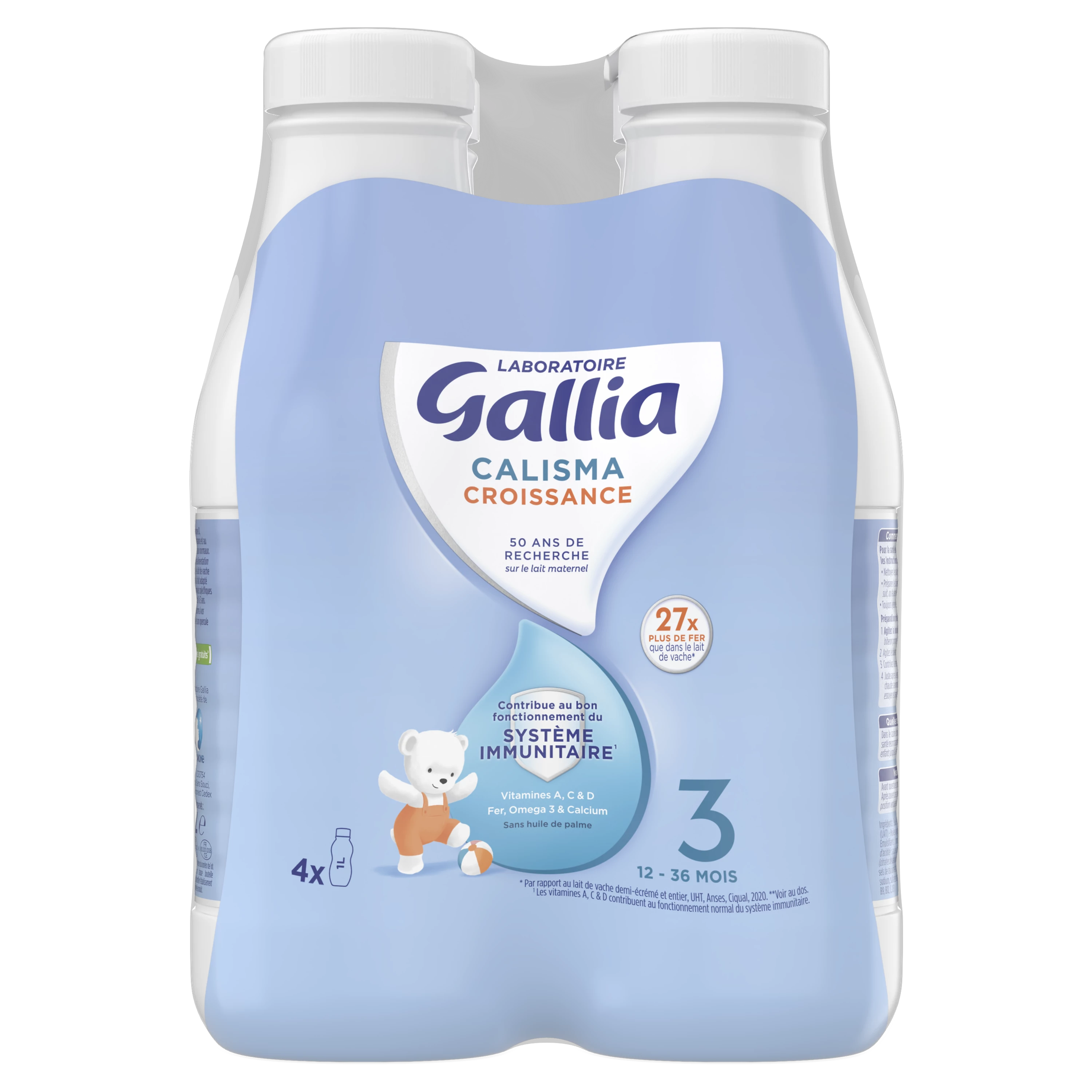 Молоко Calisma для роста жидкое 4x1л - GALLIA