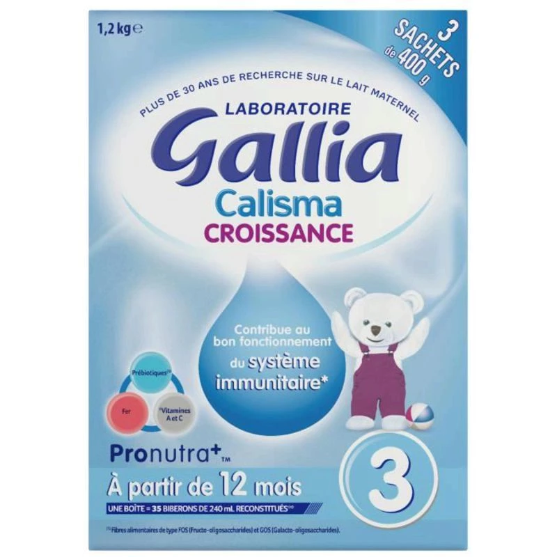 Latte in polvere per la crescita di Calisma 3x400g - GALLIA