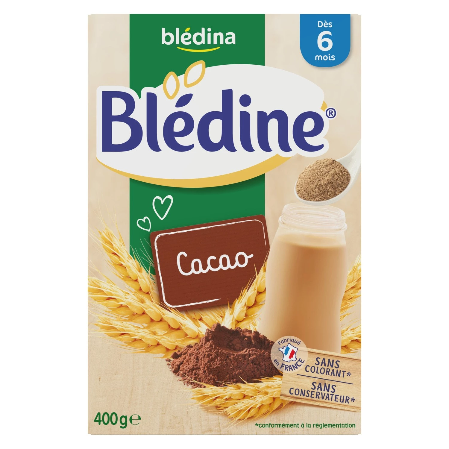 Bledine ココア ベビーシリアル 6ヵ月から 400g - BLEDINA
