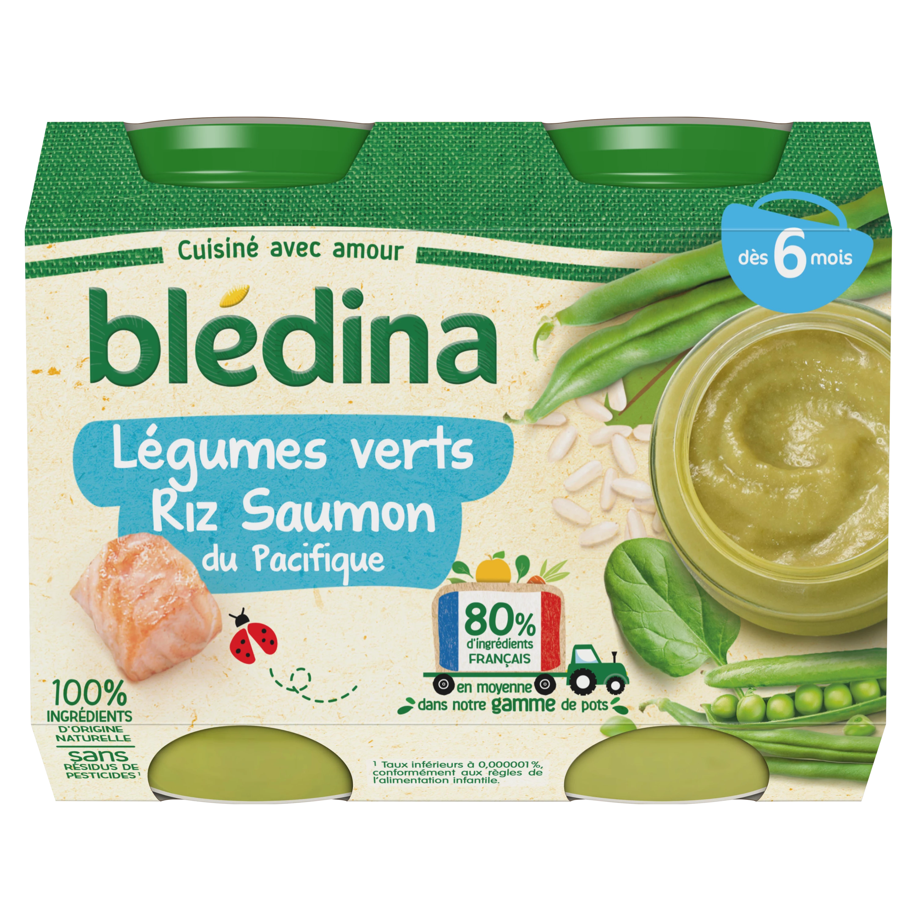 Home delivery of Blédina Petits Pots Vegetables and Beef 2x200g