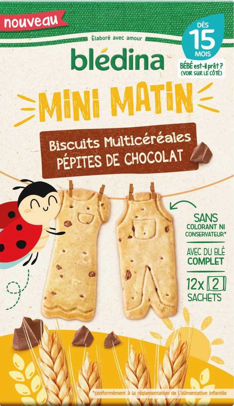 Baby biscuits from 15 months multicereal chocolate chips 168g - BLEDINA