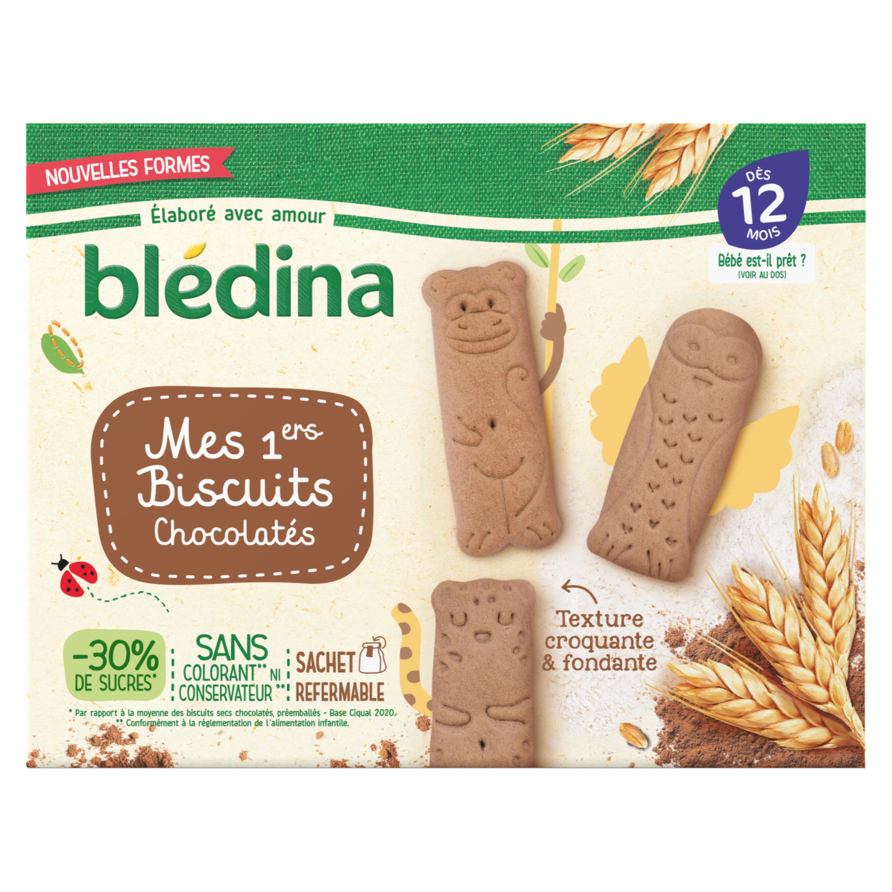 生後12ヶ月からの初めてのベビービスケット チョコレート 150g - BLEDINA
