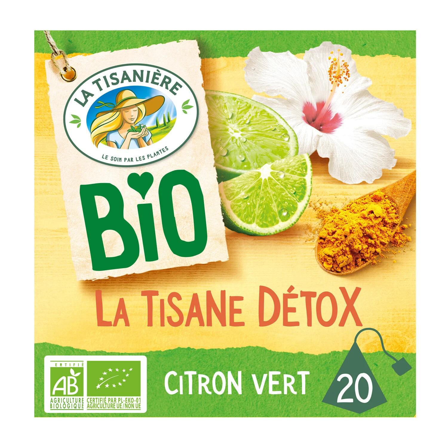 Infusion Detox Citron Vert Bio X20 - La Tisaniere