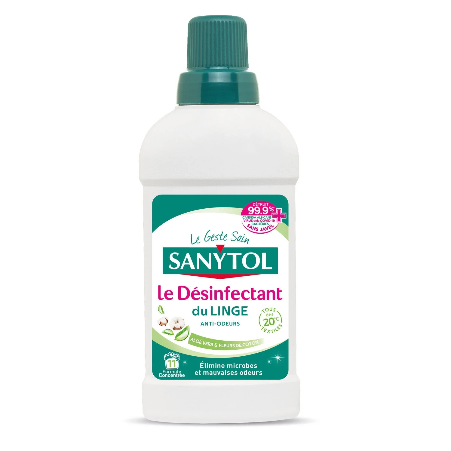 Désinfectant Linge Aloé Vera & Fleur De Coton 500ml - Sanytol