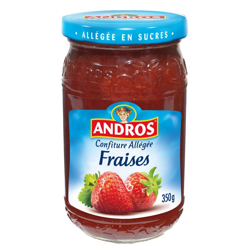 Low-fat strawberry jam 350g - ANDROS