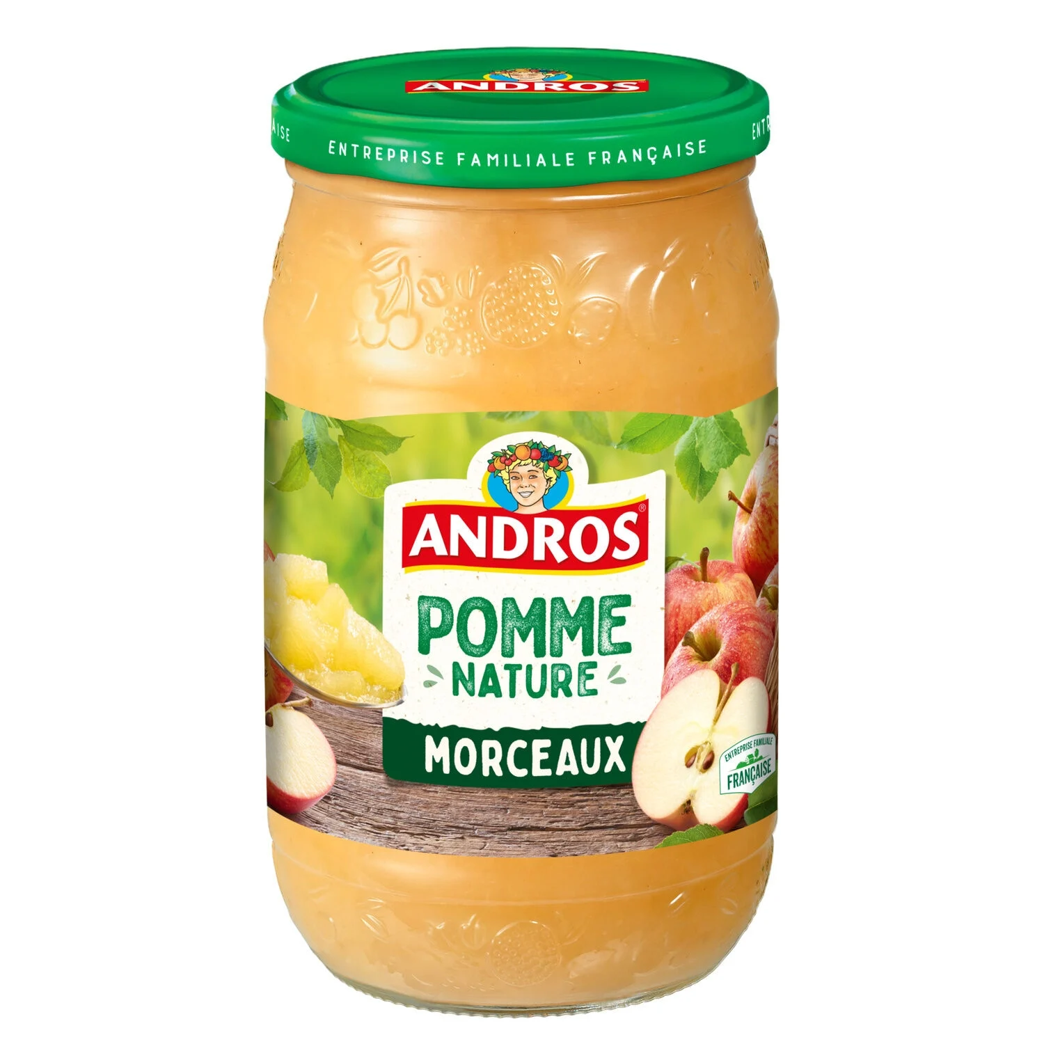 Compote Pommes Morceaux 740g - Andros