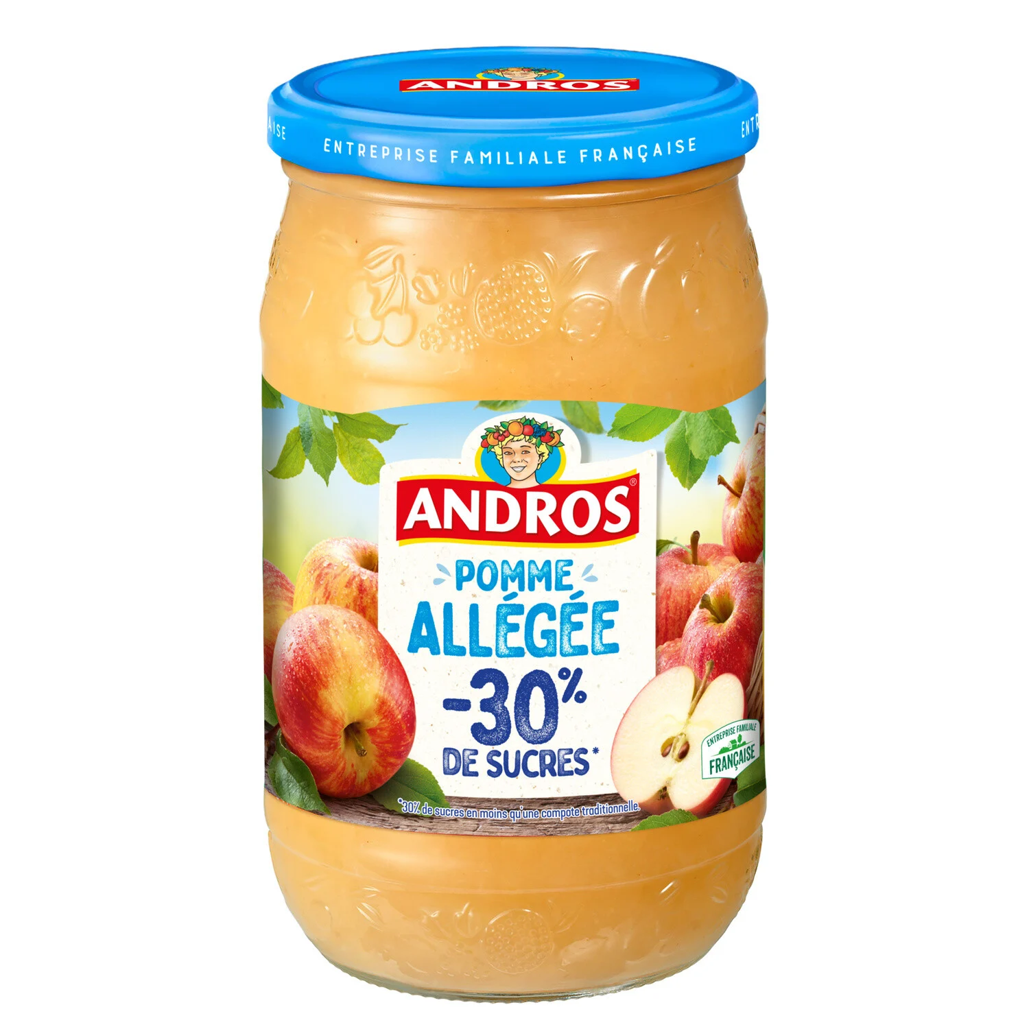 Compote Pommes Allégée 730g - Andros