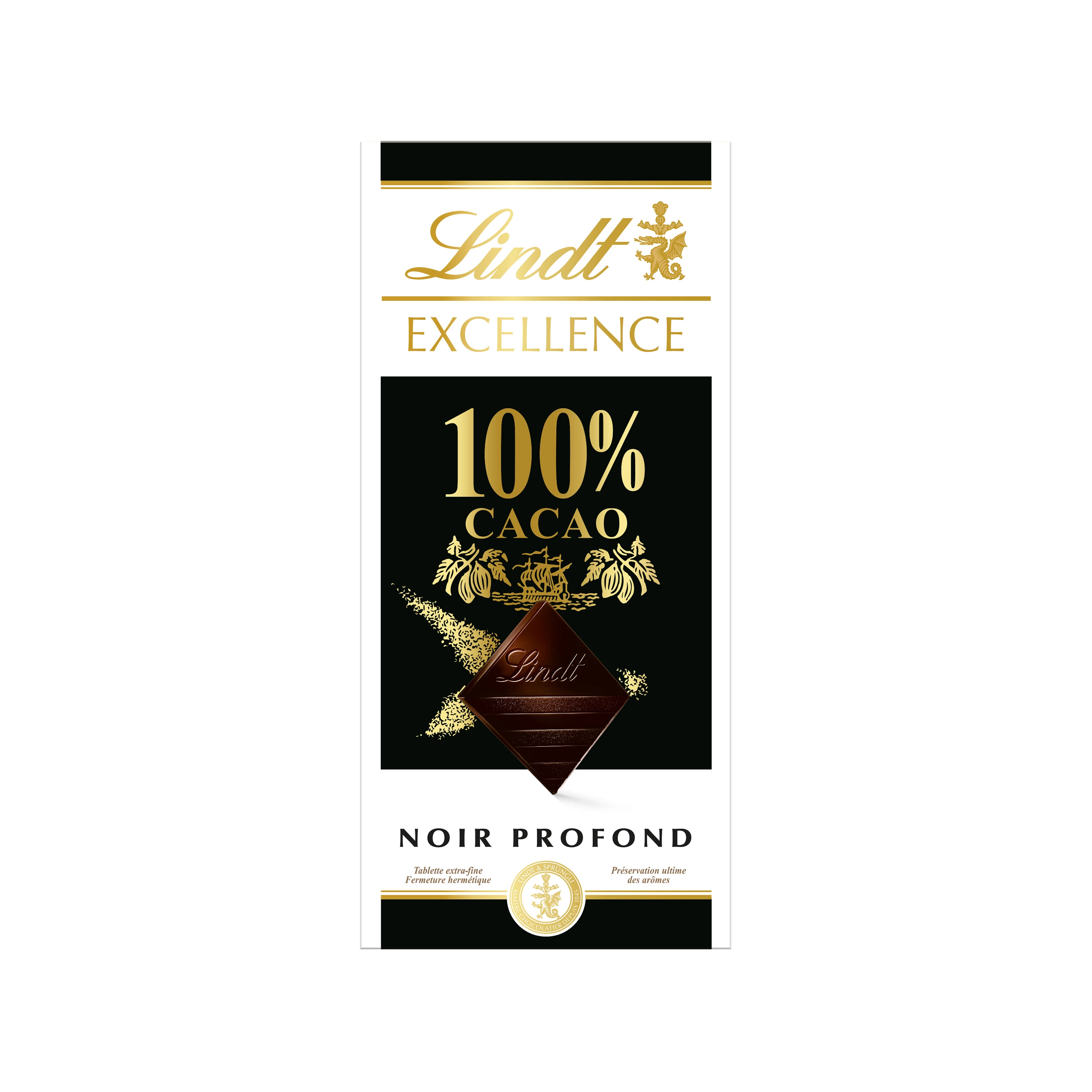 Viên Cacao 100% Excellence Black 50 G - LINDT