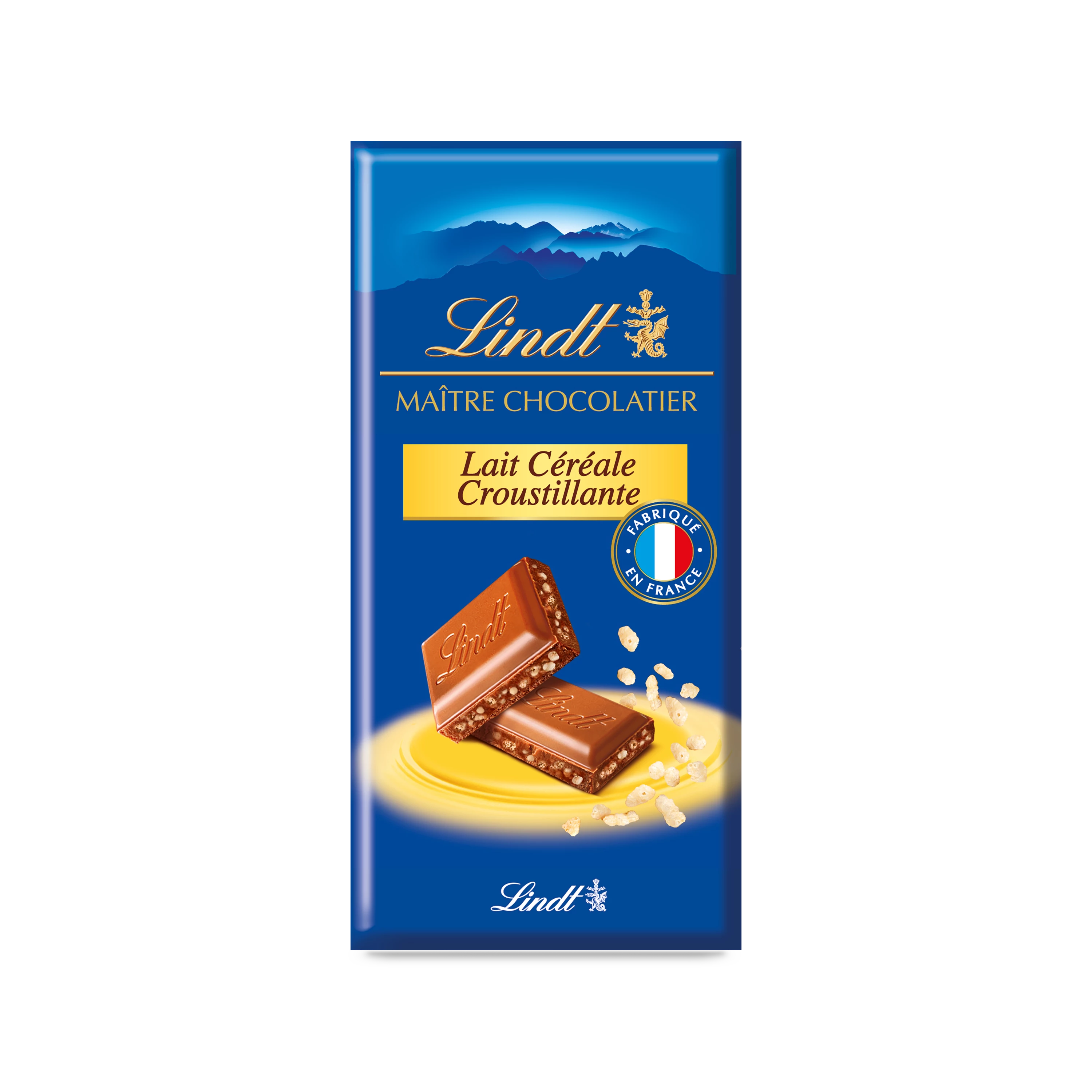 Maître Chocolatier Lait Céréale Croustillante Tablette 110 G - LINDT