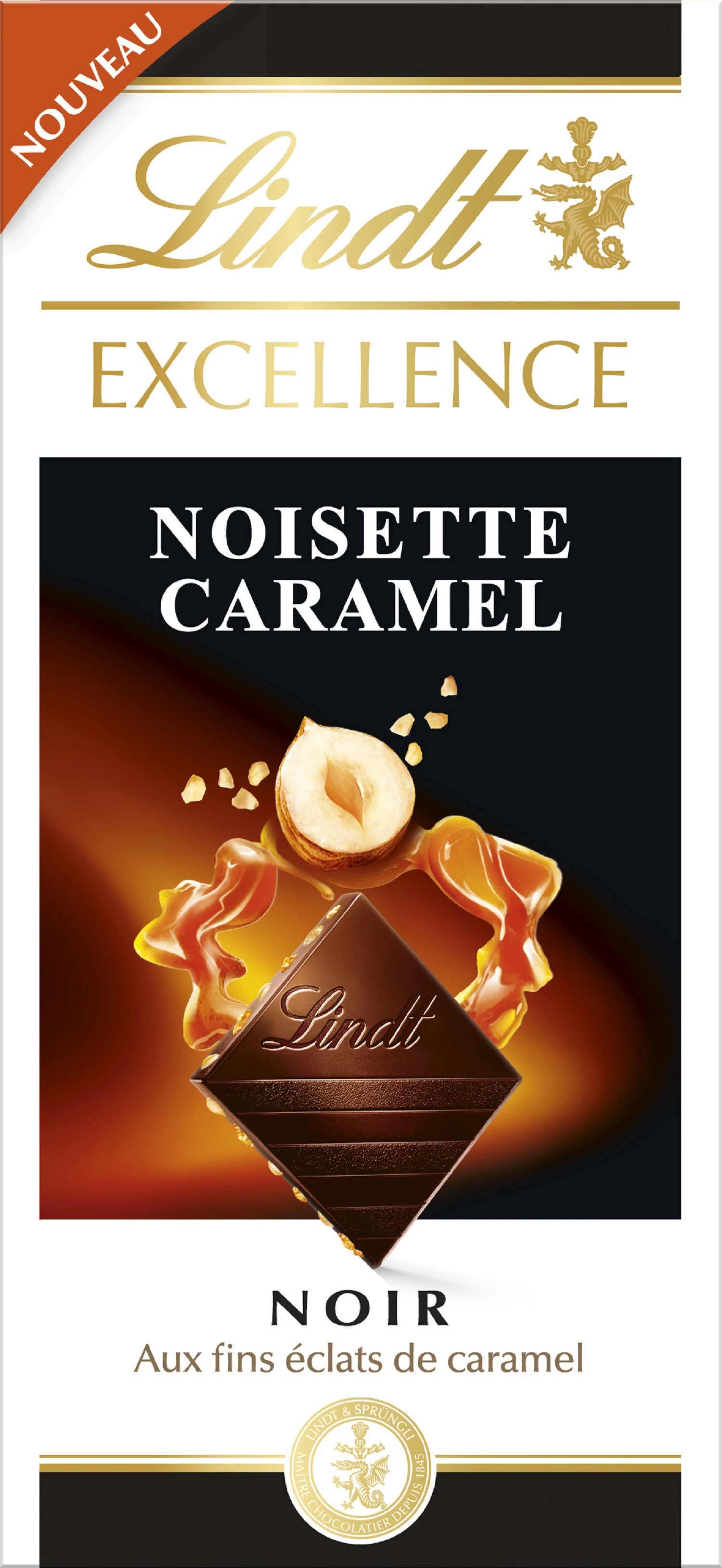 Excellence Noir Noisette Caramel Tablette 100 G - LINDT
