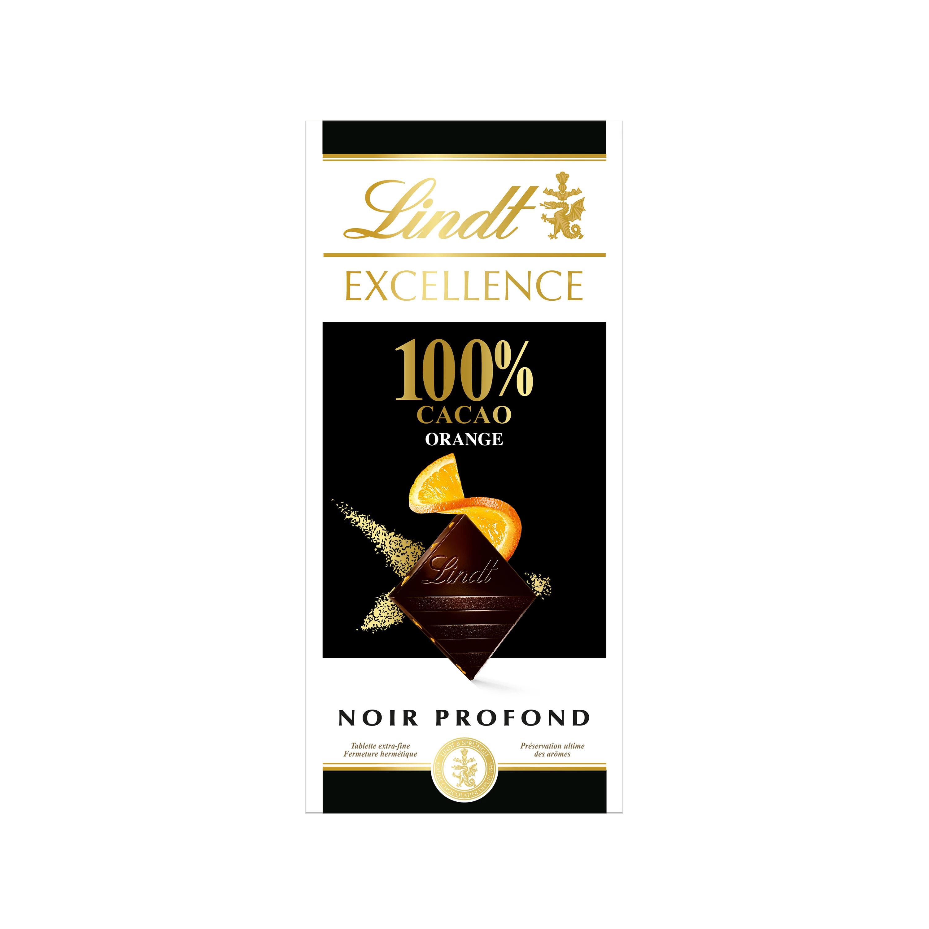 Excellence Zwart 100% Cacao Sinaasappel Tablet 50 G - LINDT