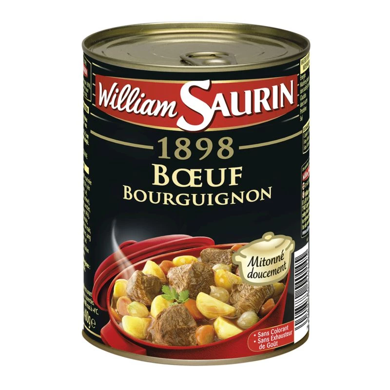 طبق جاهز من لحم البقر بورجينيون، 400 جرام - WILLIAM SAURIN