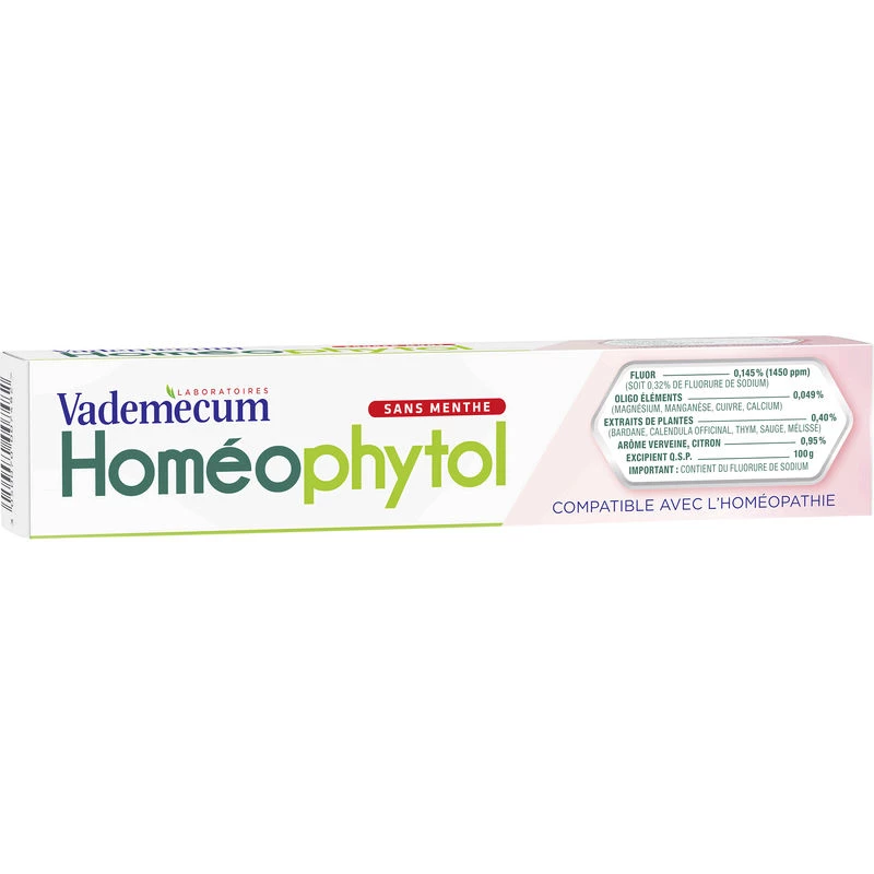 Pasta de dientes homeophytol sin menta 75ml - VADEMECUM