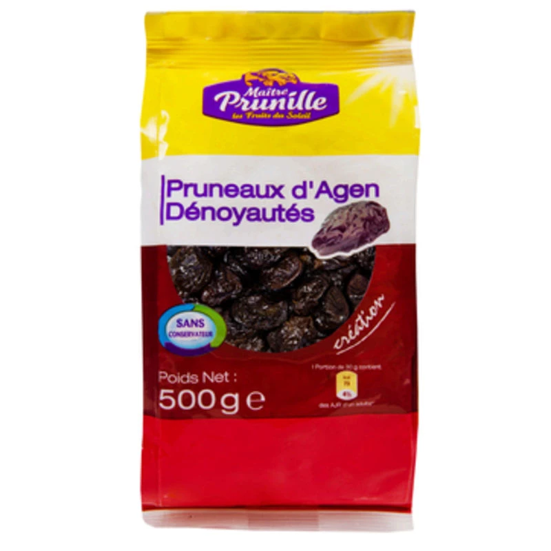 Pitted Agen Prunes, 500g - MAITRE PRUNILLE