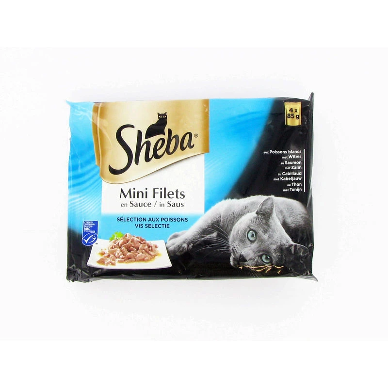 Thức ăn ngon cho mèo sốt 4x85g - SHEBA