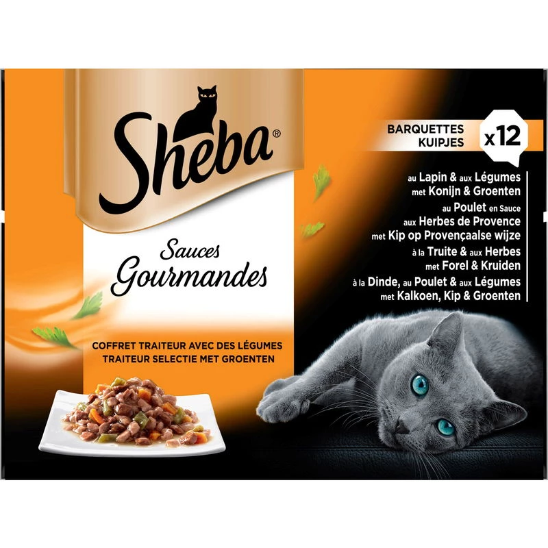 Cat food with gourmet sauces 12x85g - SHEBA