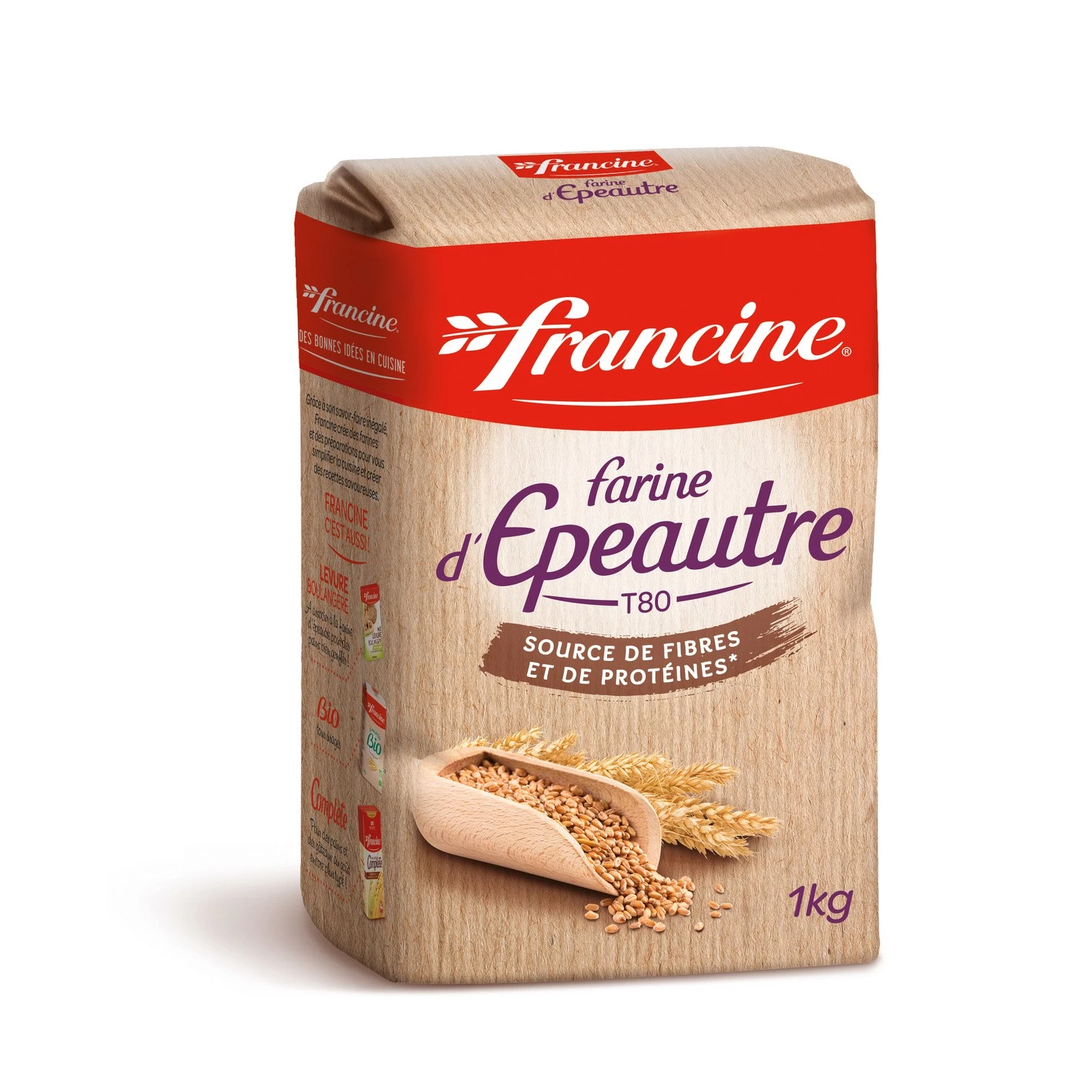 スペルト小麦粉 T80 1kg - FRANCINE