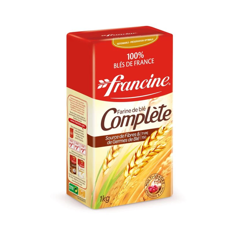 Whole Wheat Flour 1kg - FRANCINE