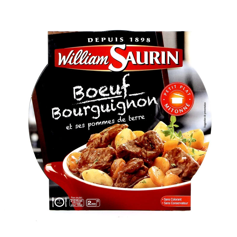Thịt bò Bourguignon, 300g - WILLIAM SAURIN