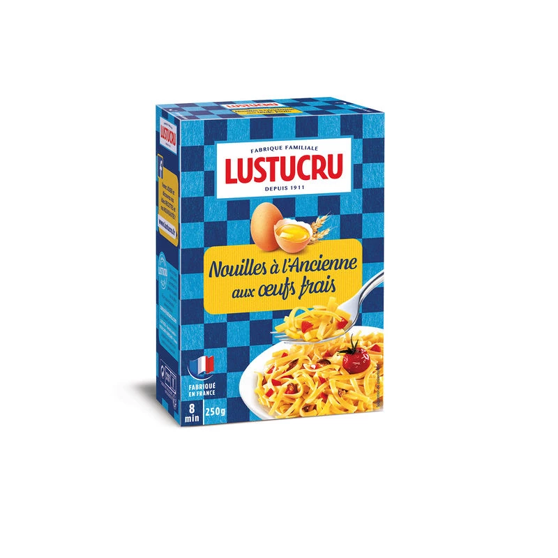 Alsatian Noodle Pasta with Eggs, 250g - LUSTUCRU