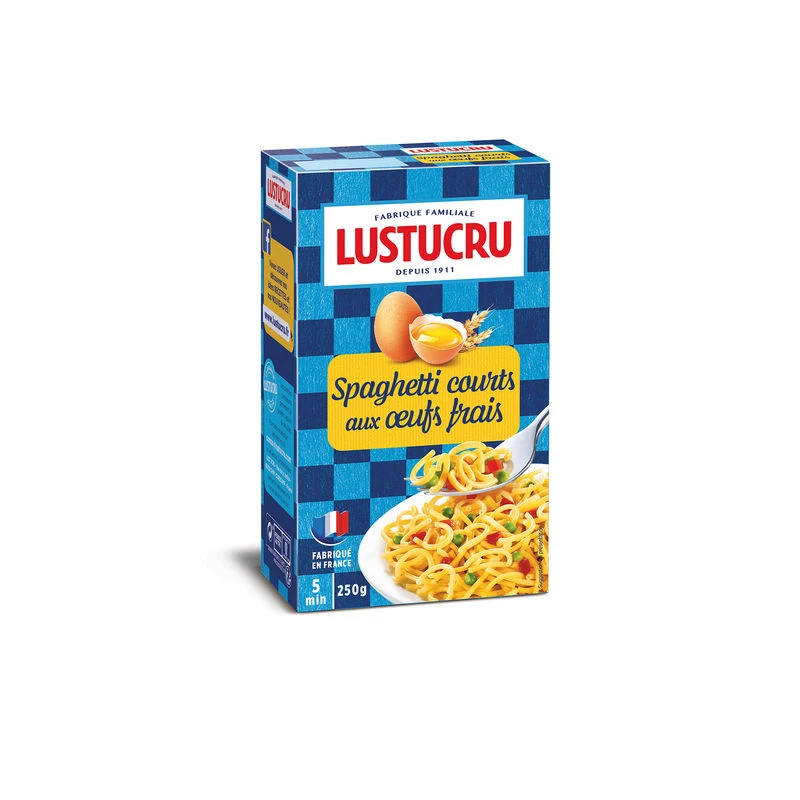 卵入りショートスパゲッティ 250g - LUSTUCRU