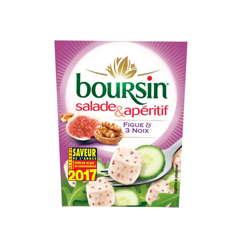 Салат с сыром Boursin и инжиром/грецким орехом 120г - BOURSIN
