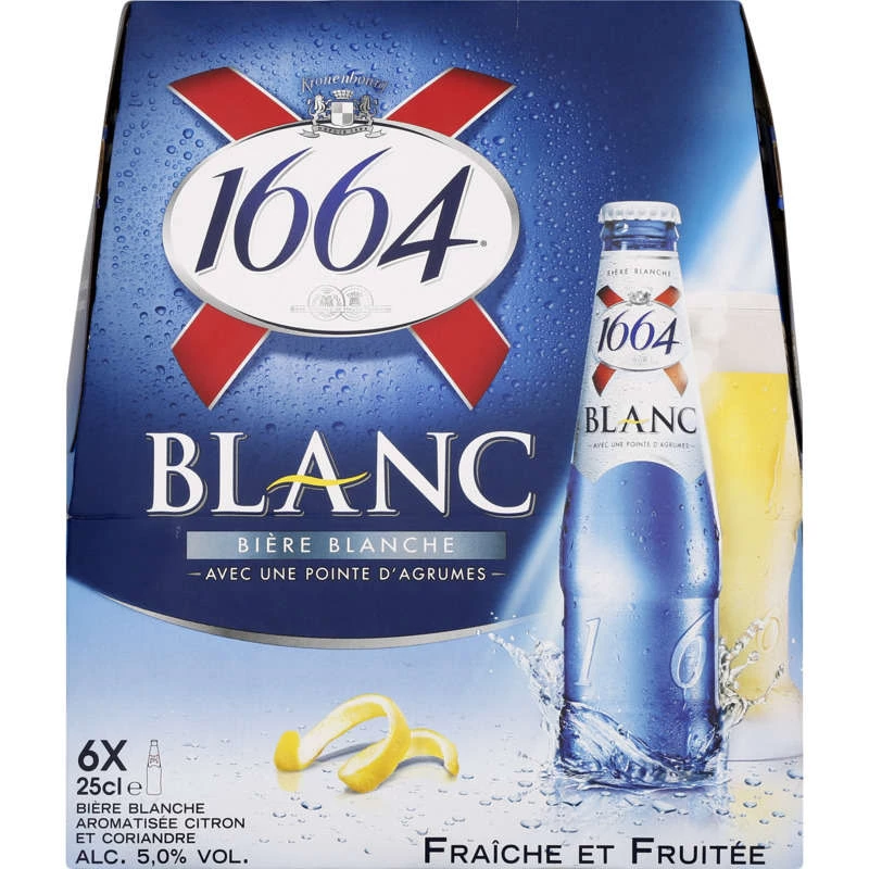 Bia trắng, 6x25cl - 1664