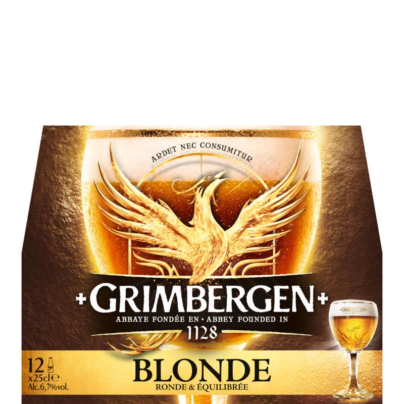 Bière d'Abbaye Blonde, 12x25cl - GRIMBERGEN