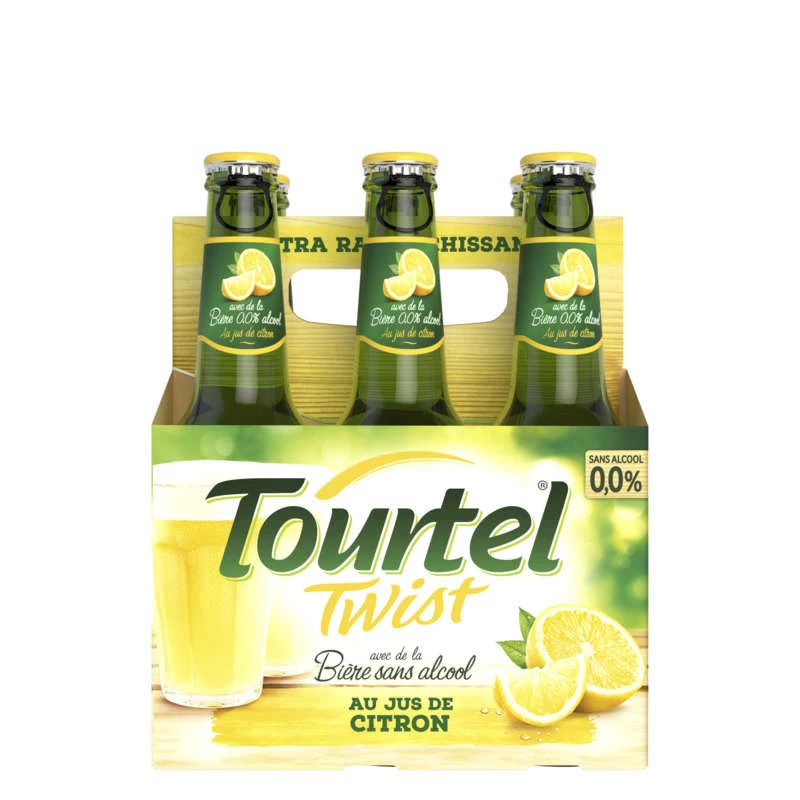 Cerveja Sem Álcool Suco de Limão, 6x27,5cl -TOURTEL