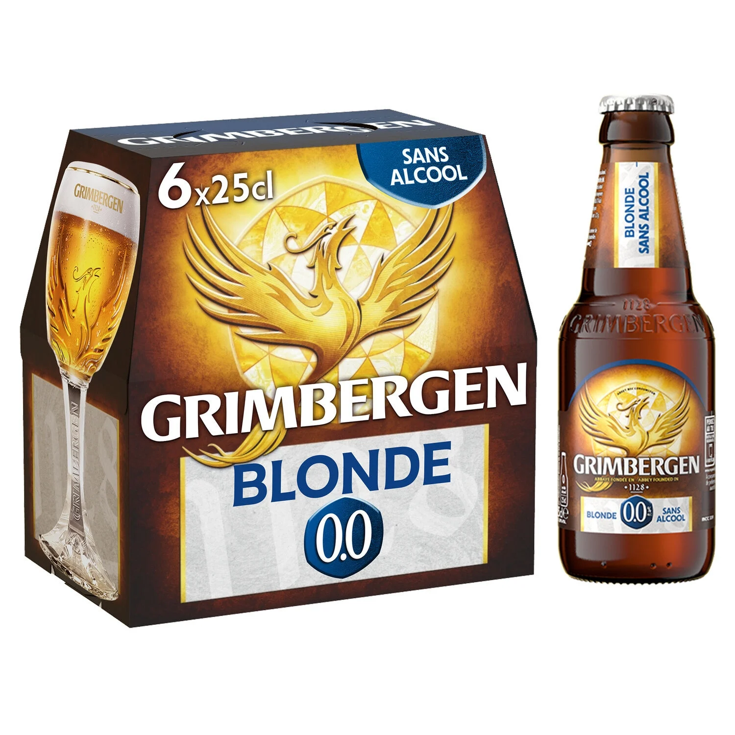 Alcohol-Free Blonde Beer, 6x25cl - GRIMBERGEN