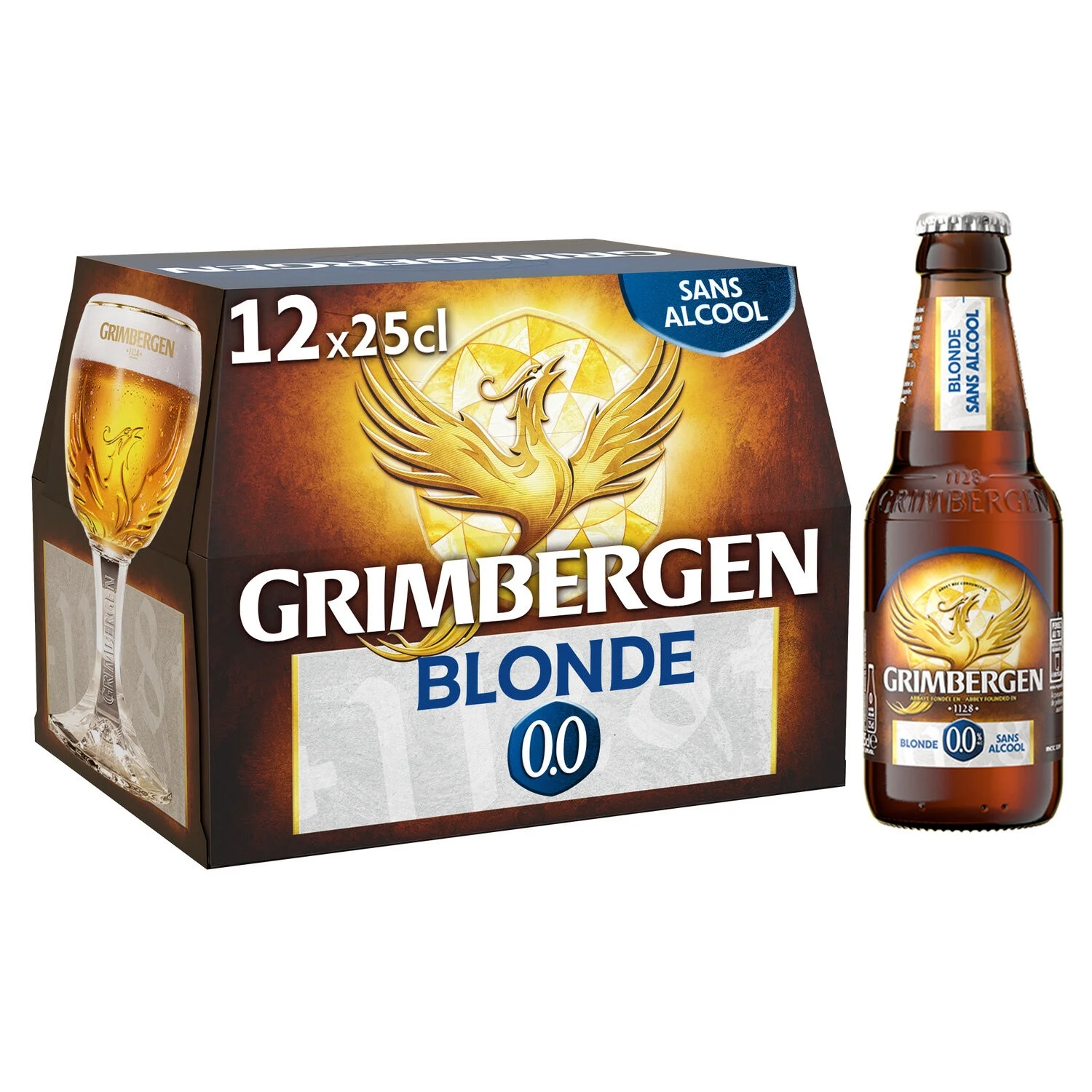 Bière Blonde Sans Alcool, 12x25cl - GRIMBERGEN