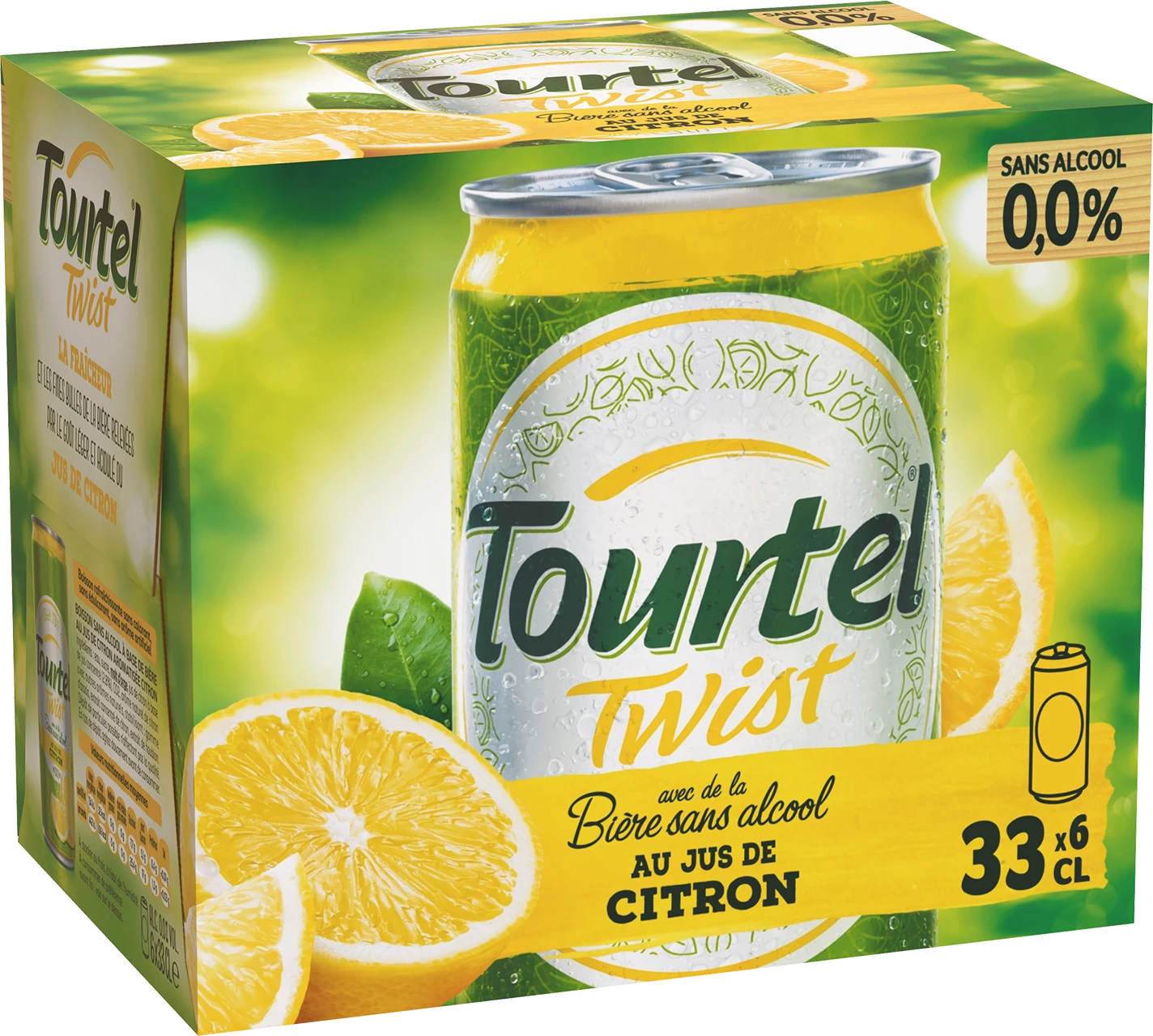 Lemon Alcohol-Free Beer, 6x33cl - TOURTEL