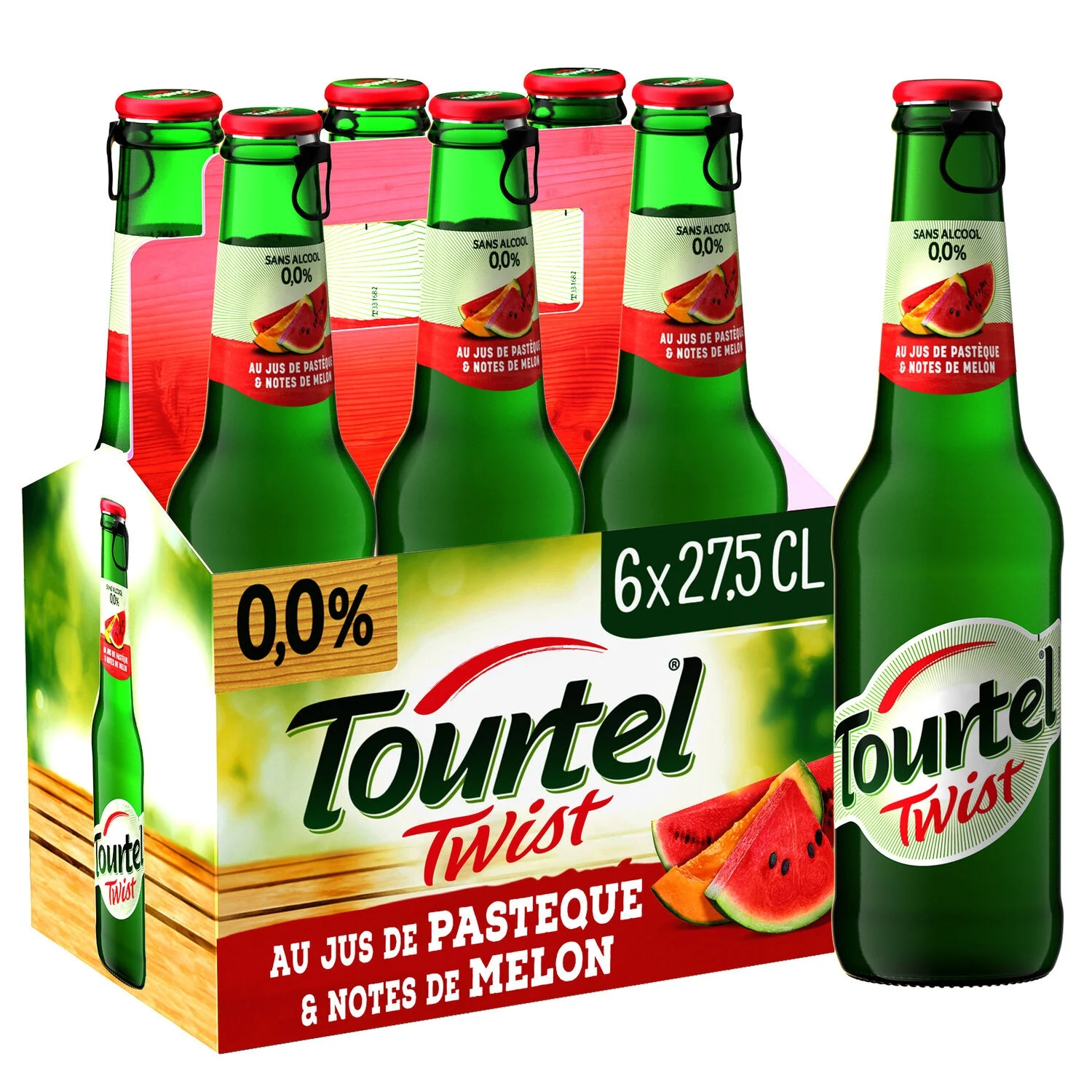 Bière Sans Alcool Au Jus De Pastèque Et Melon 6x27,5cl - Tourtel Twist