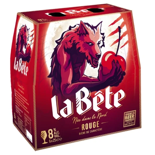 Bière Rouge 6x25cl -la Bete