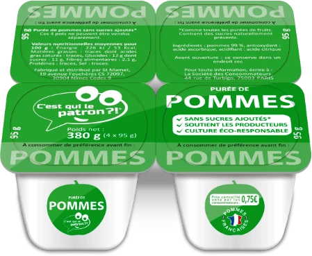 Puree Pomme Cqlp Pots X4 95g