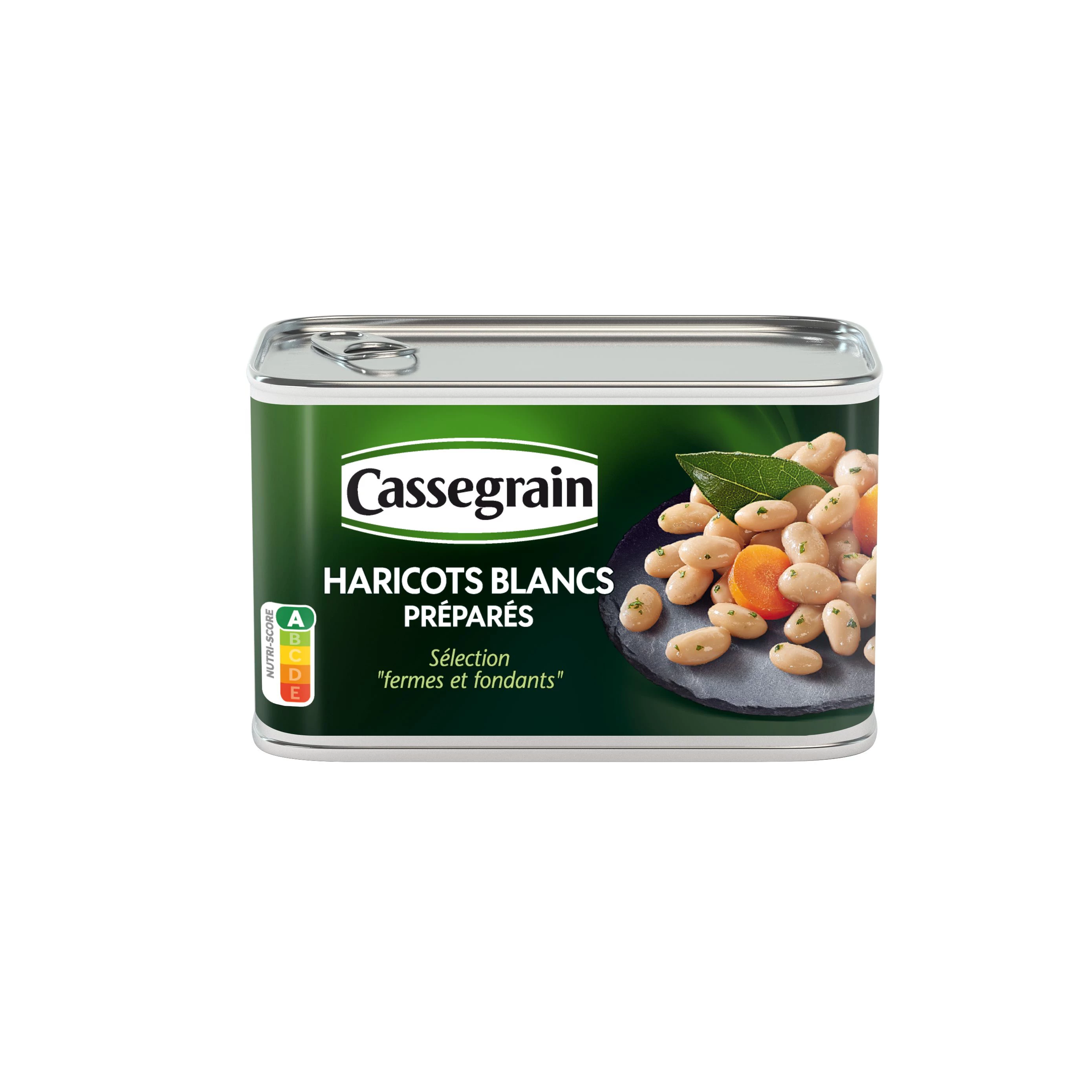 White Beans Prepared Firm and Soft, 250g - CASSEGRAIN
