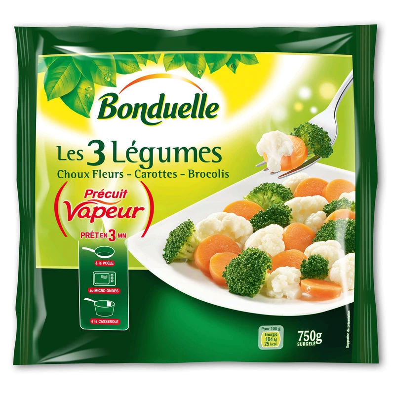 Cavolfiore, carote, broccoli 750g - BONDUELLE