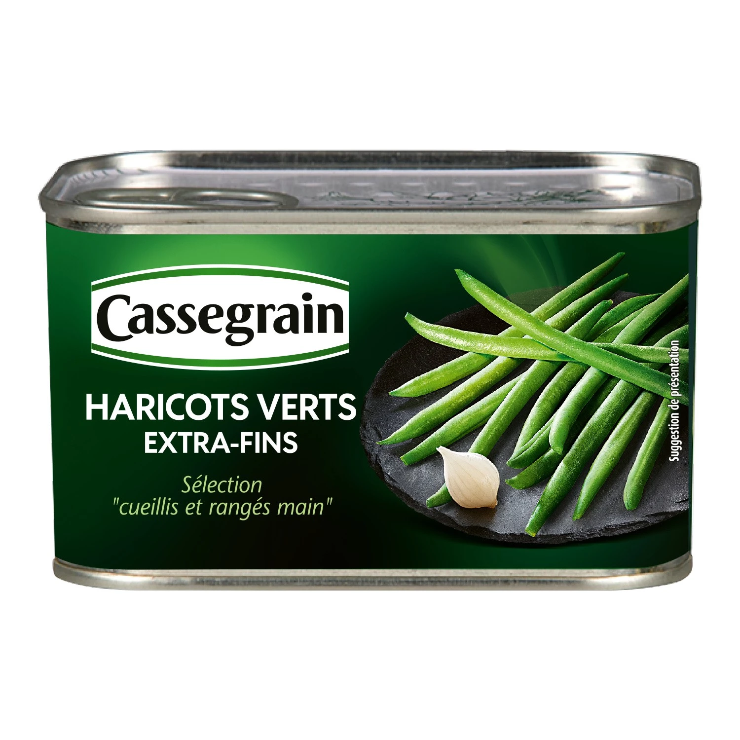 Haricots Verts Extra-Fins Cueillis main;  220g  -  CASSEGRAIN