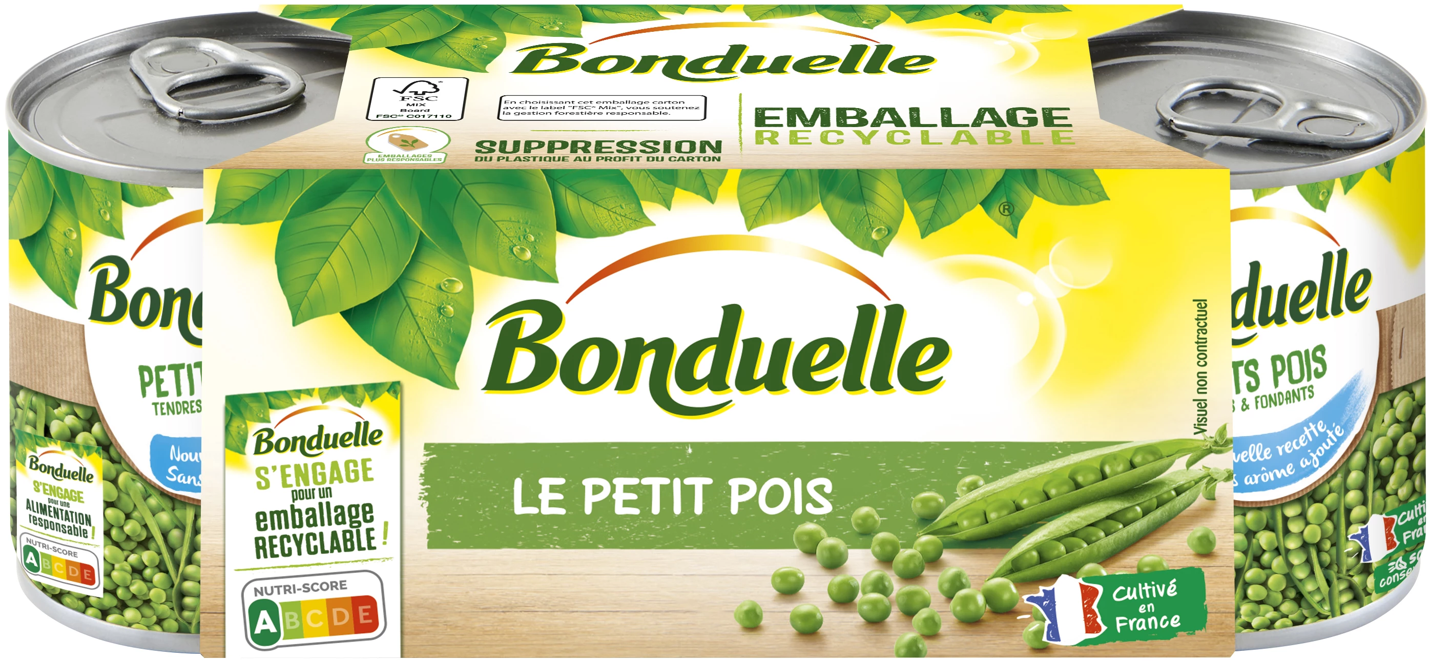 豌豆无添加味，3X140g - BONDUELLE