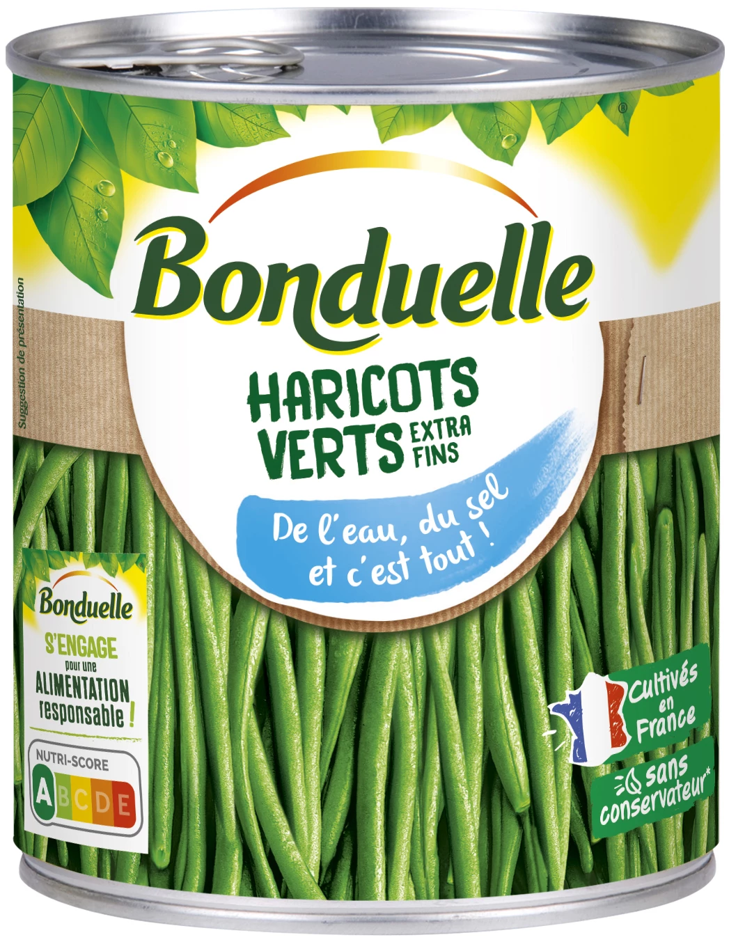 Haricots Verts Extra-Fins; 440g  - BONDUELLE